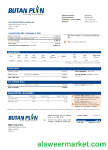 BUTAN PLIN d.o.o. gas utility business bill,  SCR